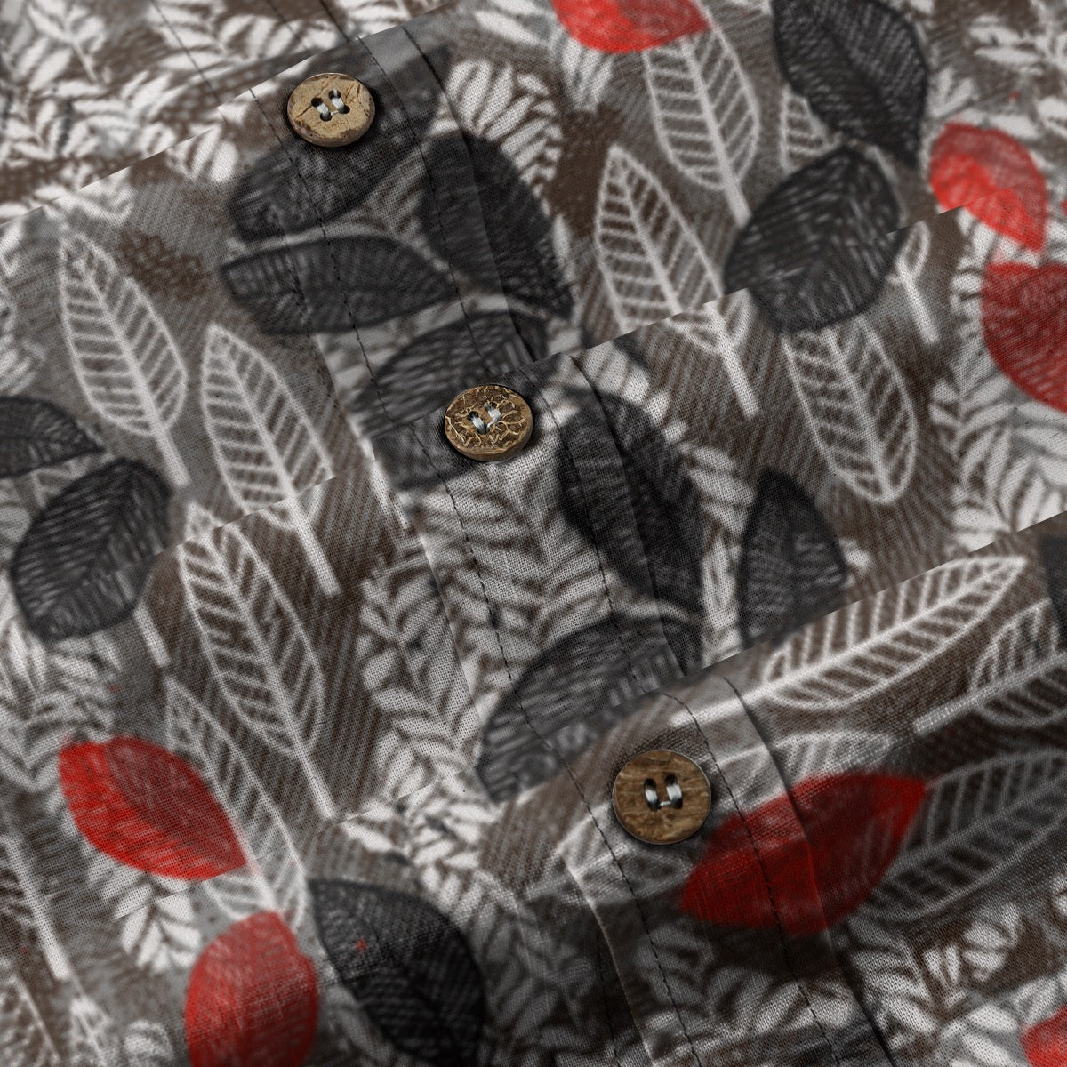 “Foliage Flush” Men's Breathable Cotton Shirt|125GSM