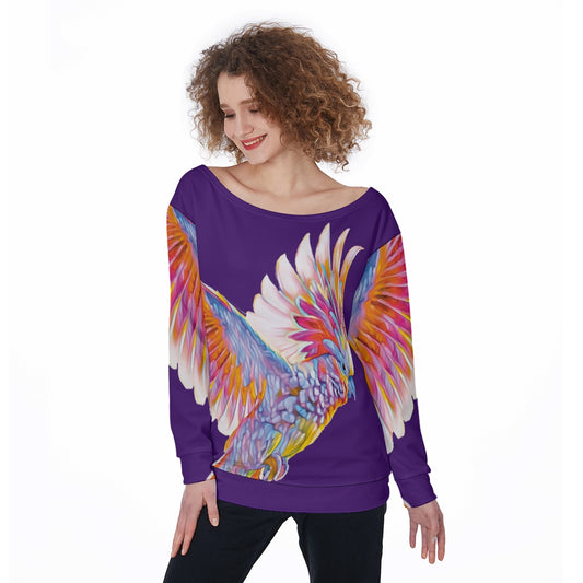 “Major Mitchell” Women's Off-Shoulder Sweatshirt