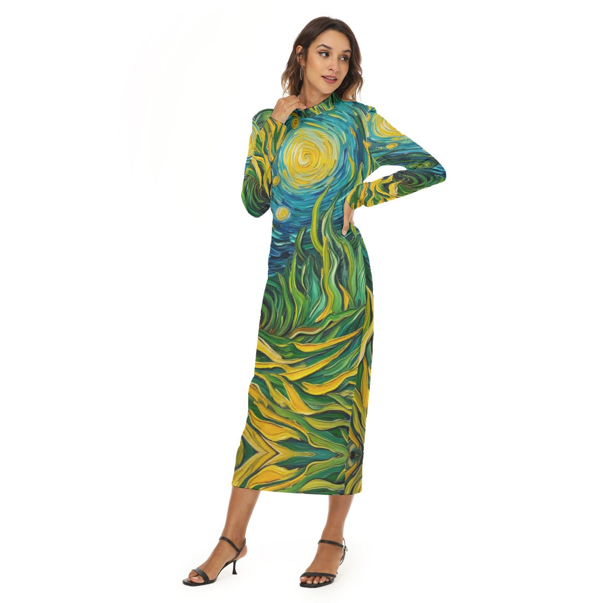 “Vincent Through the Seagrass” Women's Hip Dress