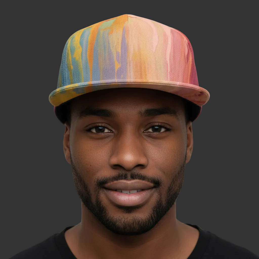 ‘Melt’ Baseball Cap With Flat Brim