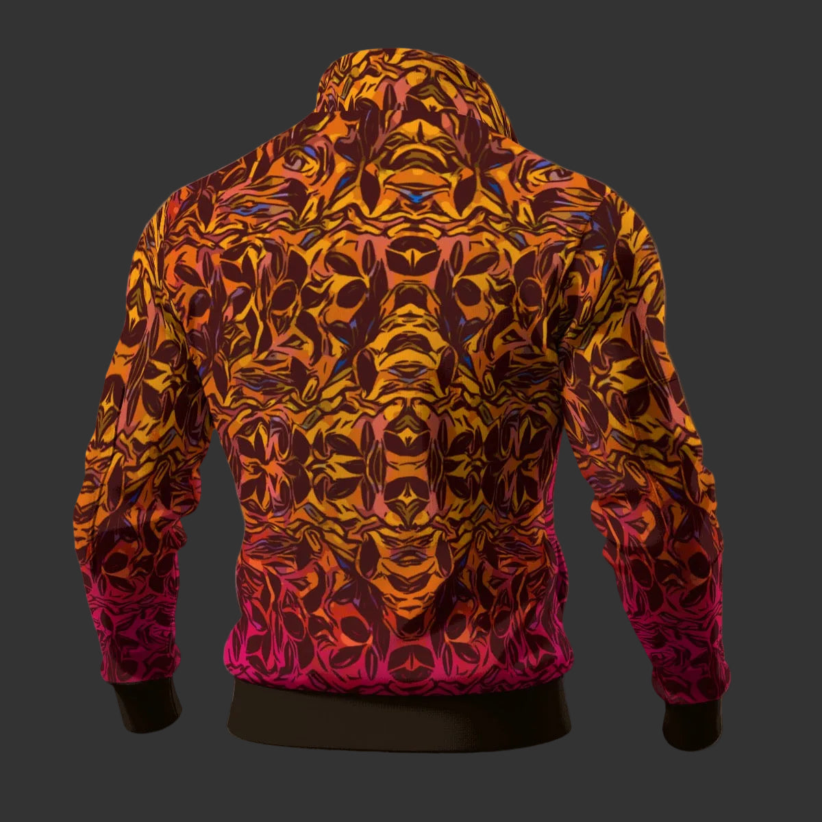 “Tribal Sunset” Men's Thick Knit Fleece Jacket