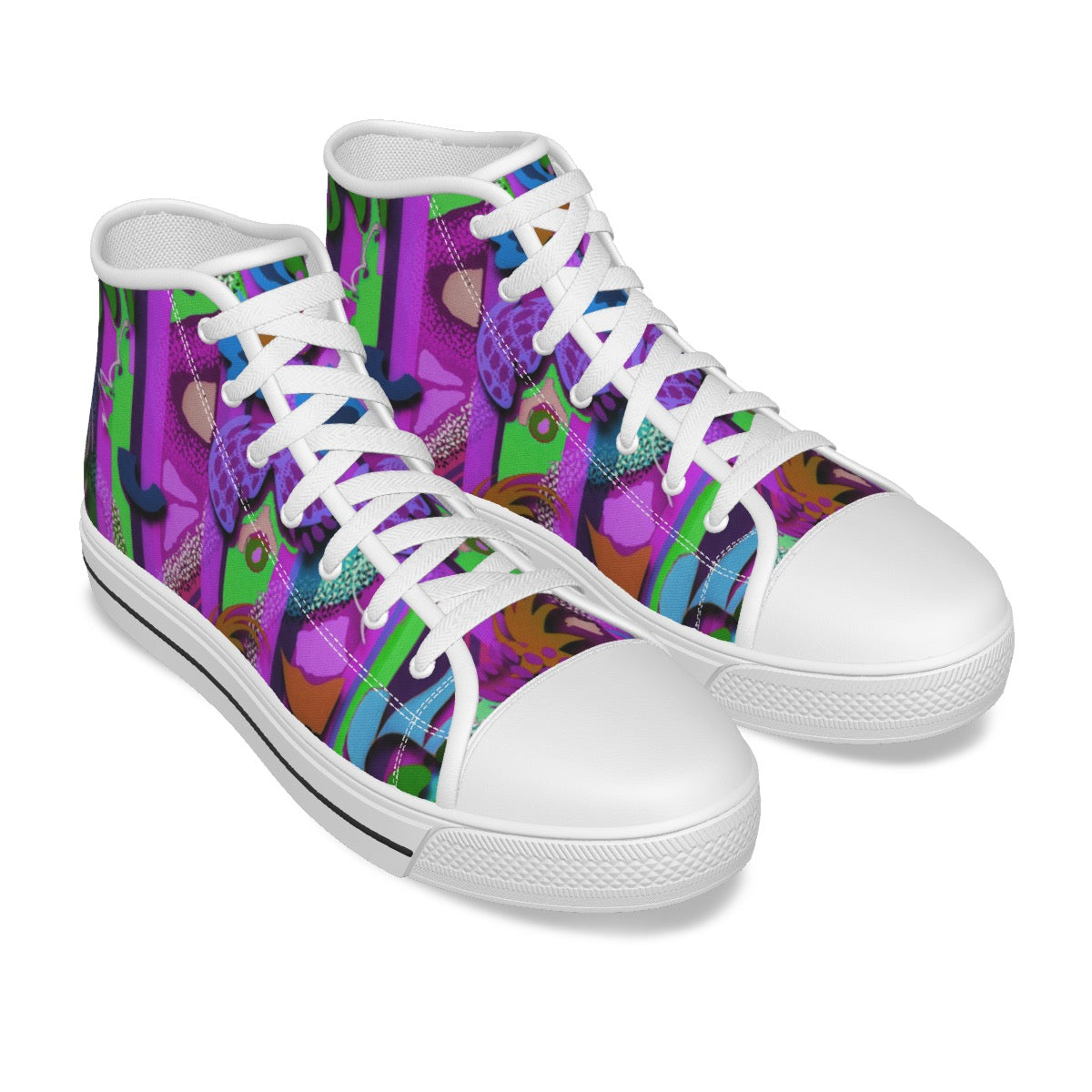 Labyrinth Purple: Kid's Canvas Shoes
