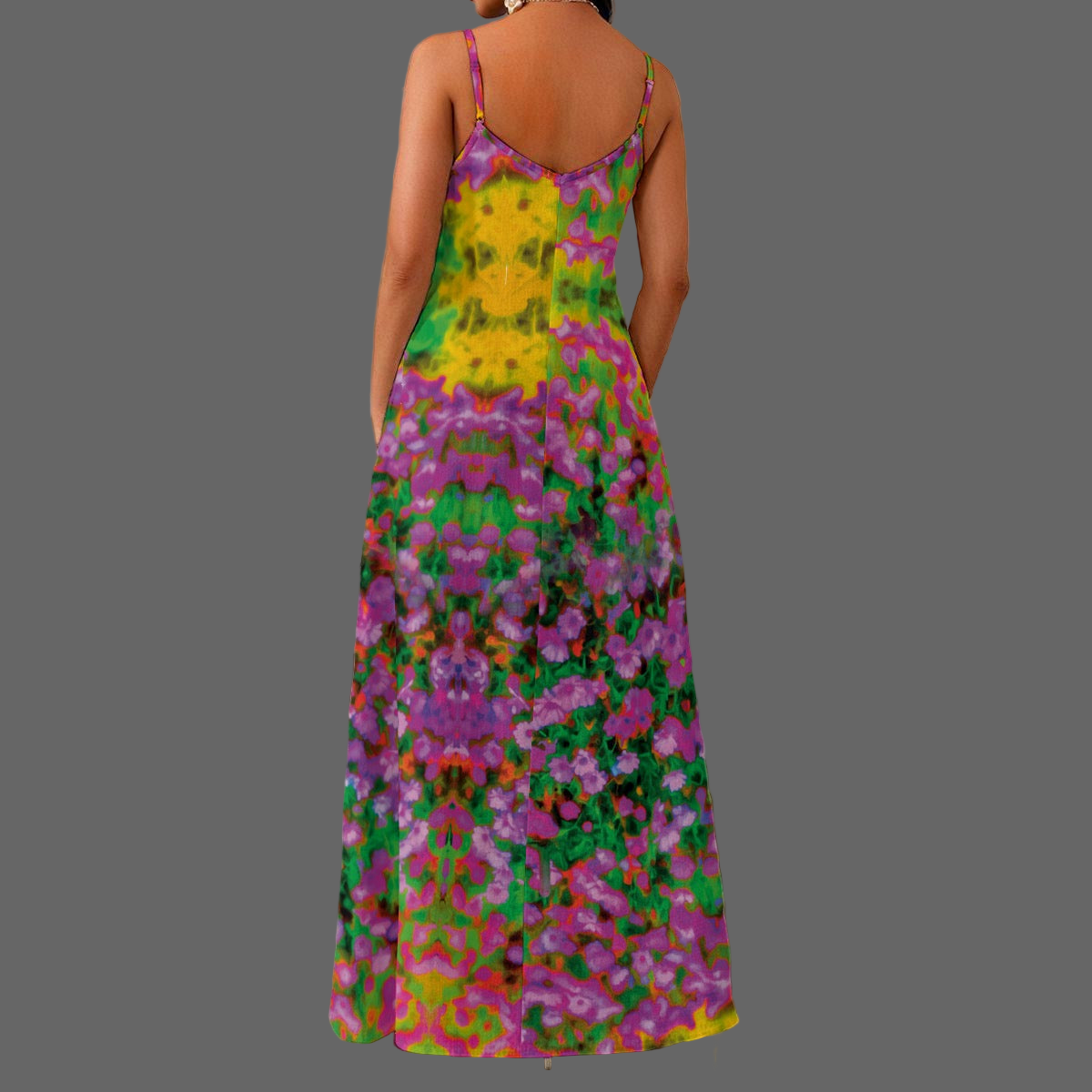 “Festival” Women's Elegant V-Neck Maxi Dress