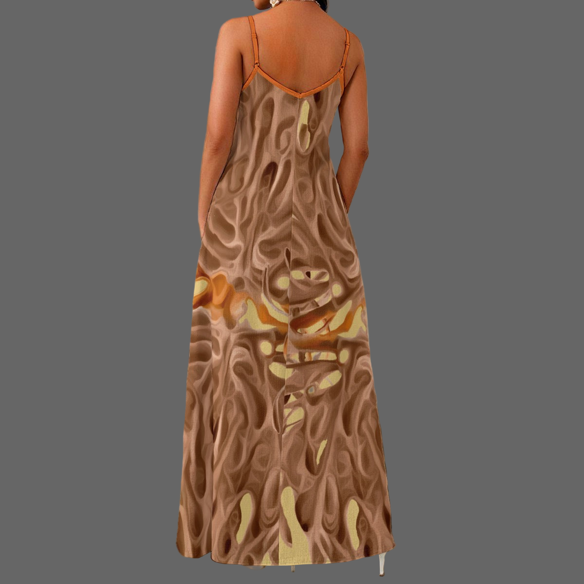 “Tangle” Women's Elegant V-Neck Maxi Dress