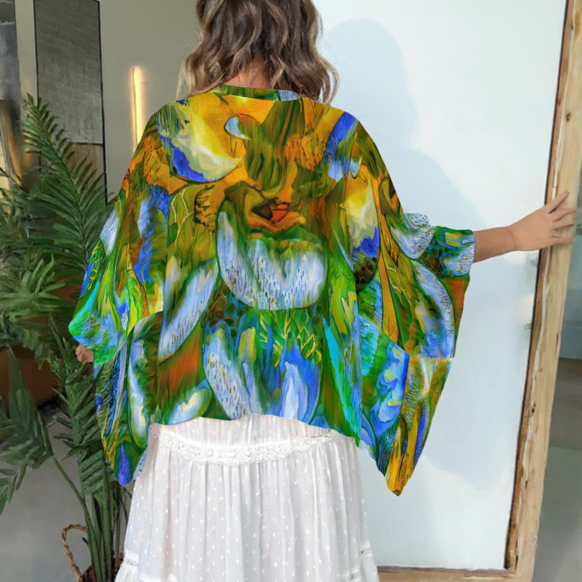 “Springbrook” Boho Patchwork Kimono Sleeve Top