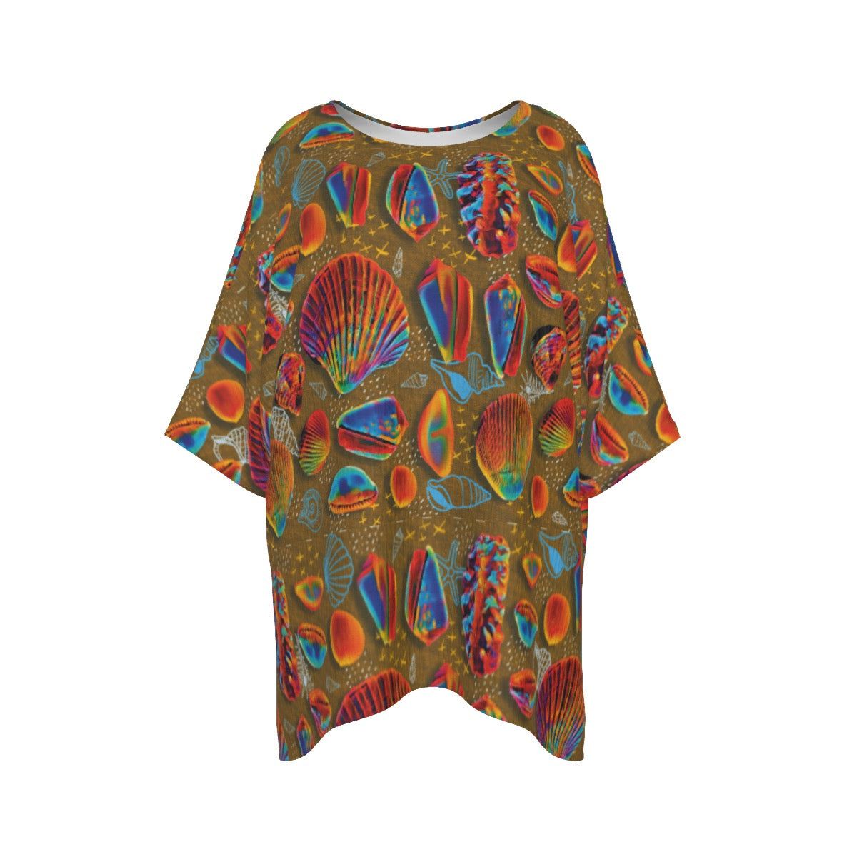 “Peregian Shells” Women's Bat Sleeve Shirt