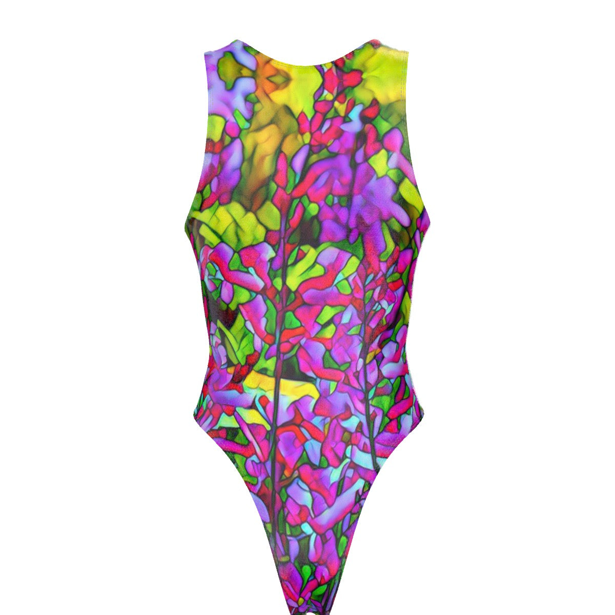 “Fuchsias” Women's Tank Bodysuit