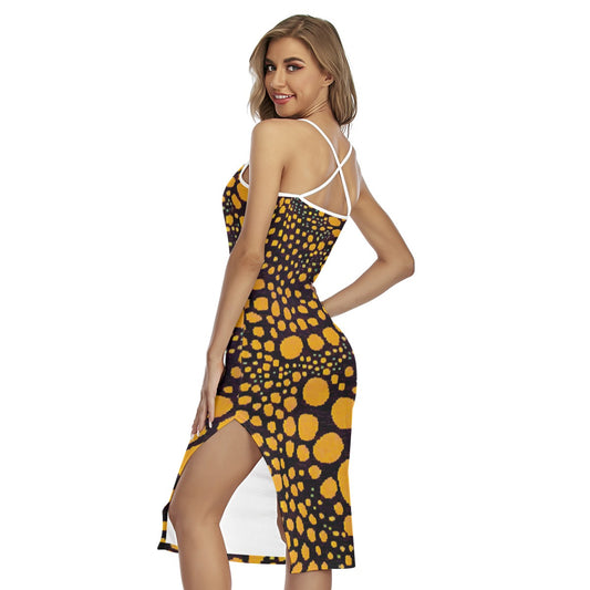“Spot Me” Women's Back Cross Cami Dress