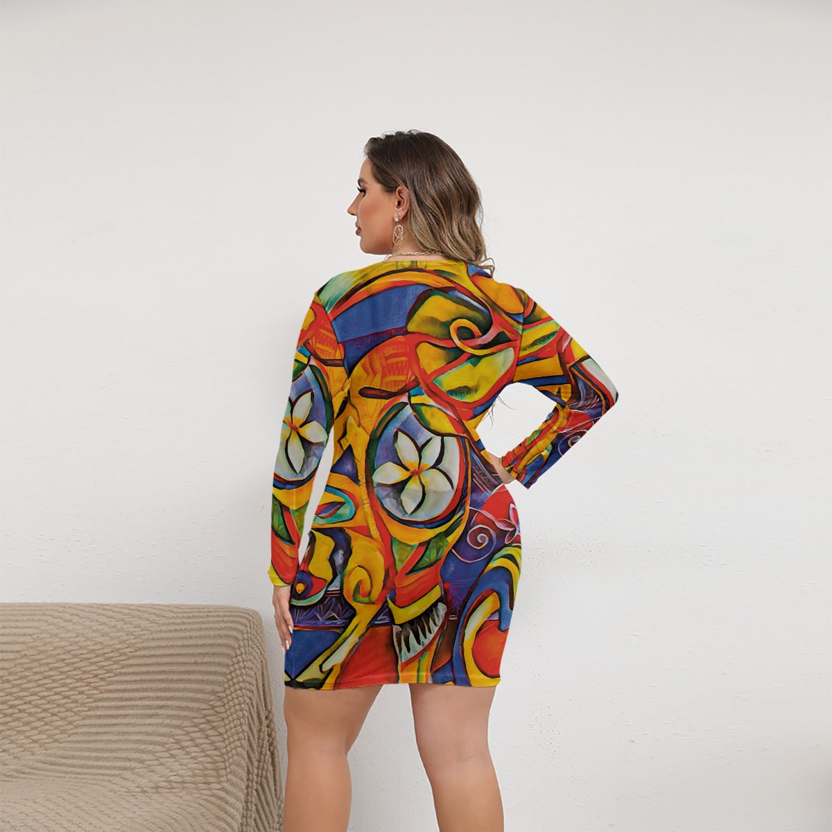 “Sassy” Women's Mesh Dress (Plus Size)