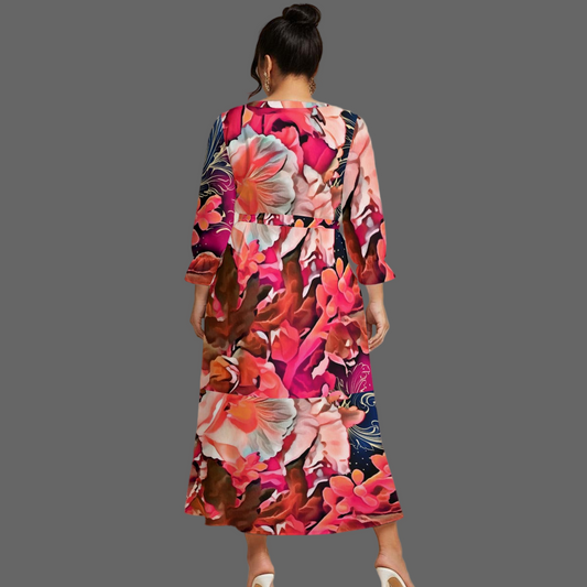“Celestial Bloom” Women’s Maxi Dress|Plus Size