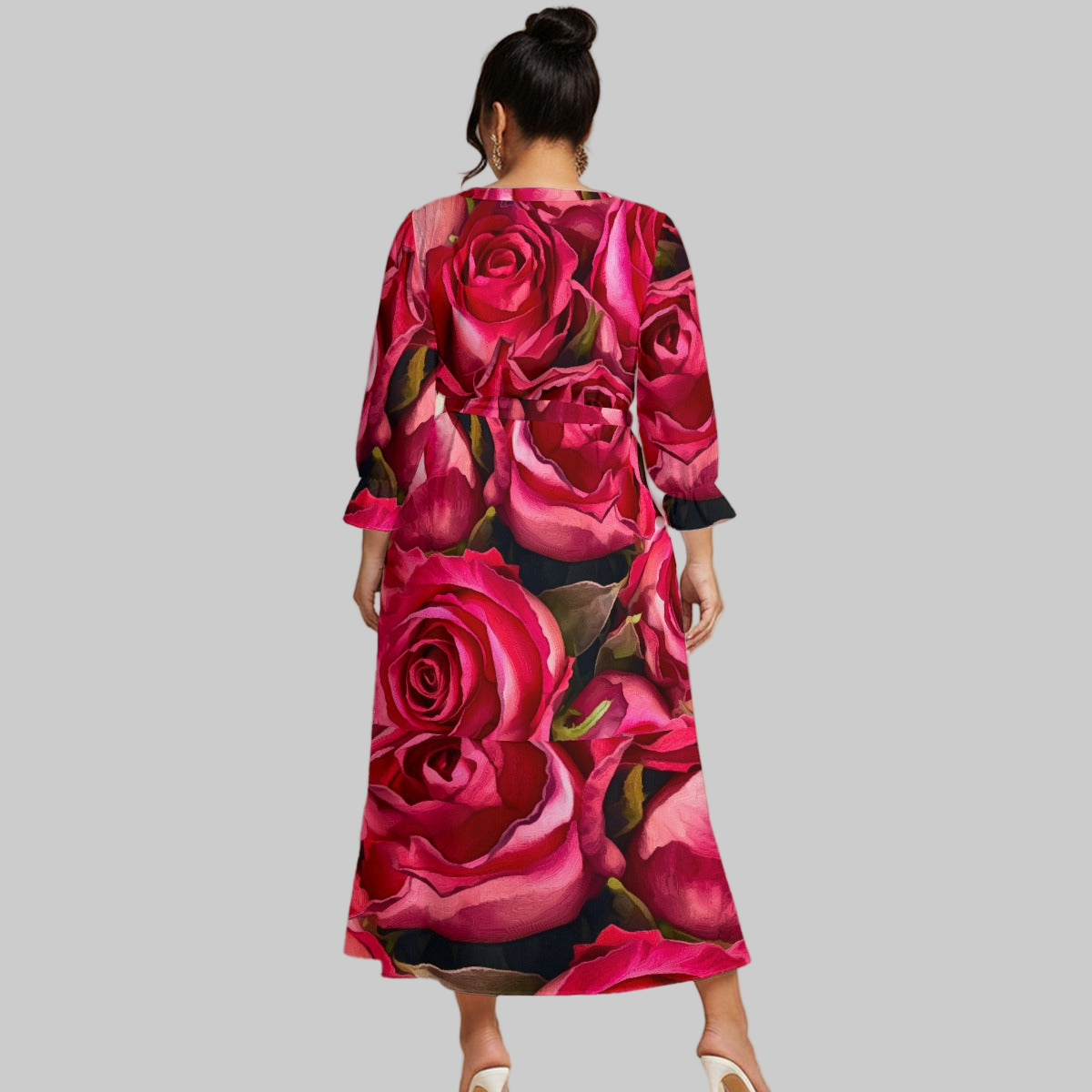 “Rose Red” Women’s Maxi Dress|Plus Size