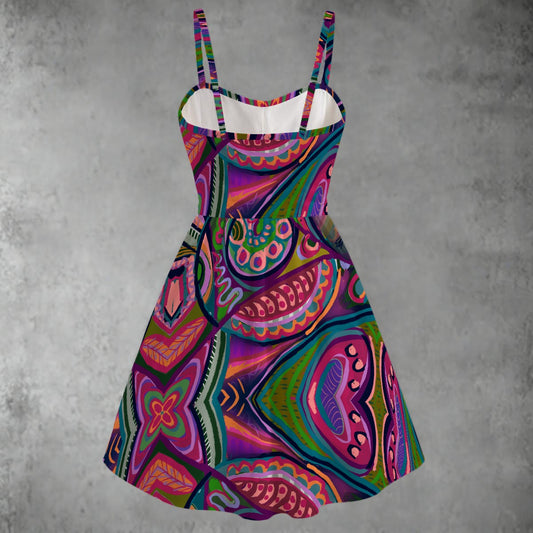 âColour Burstâ Women's Spaghetti Strap Dress