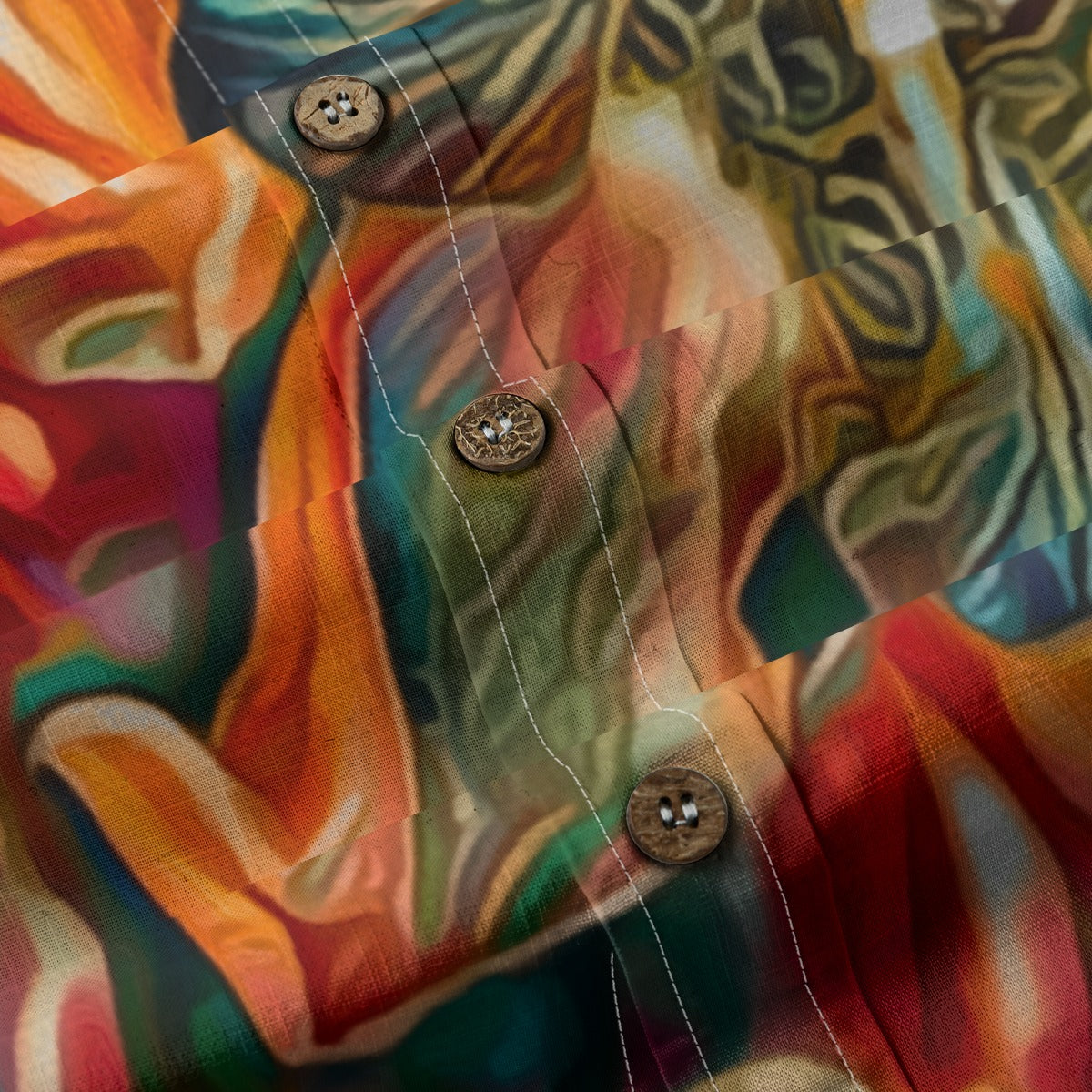 “Orchid Flame” Men's Breathable Cotton Shirt|125GSM