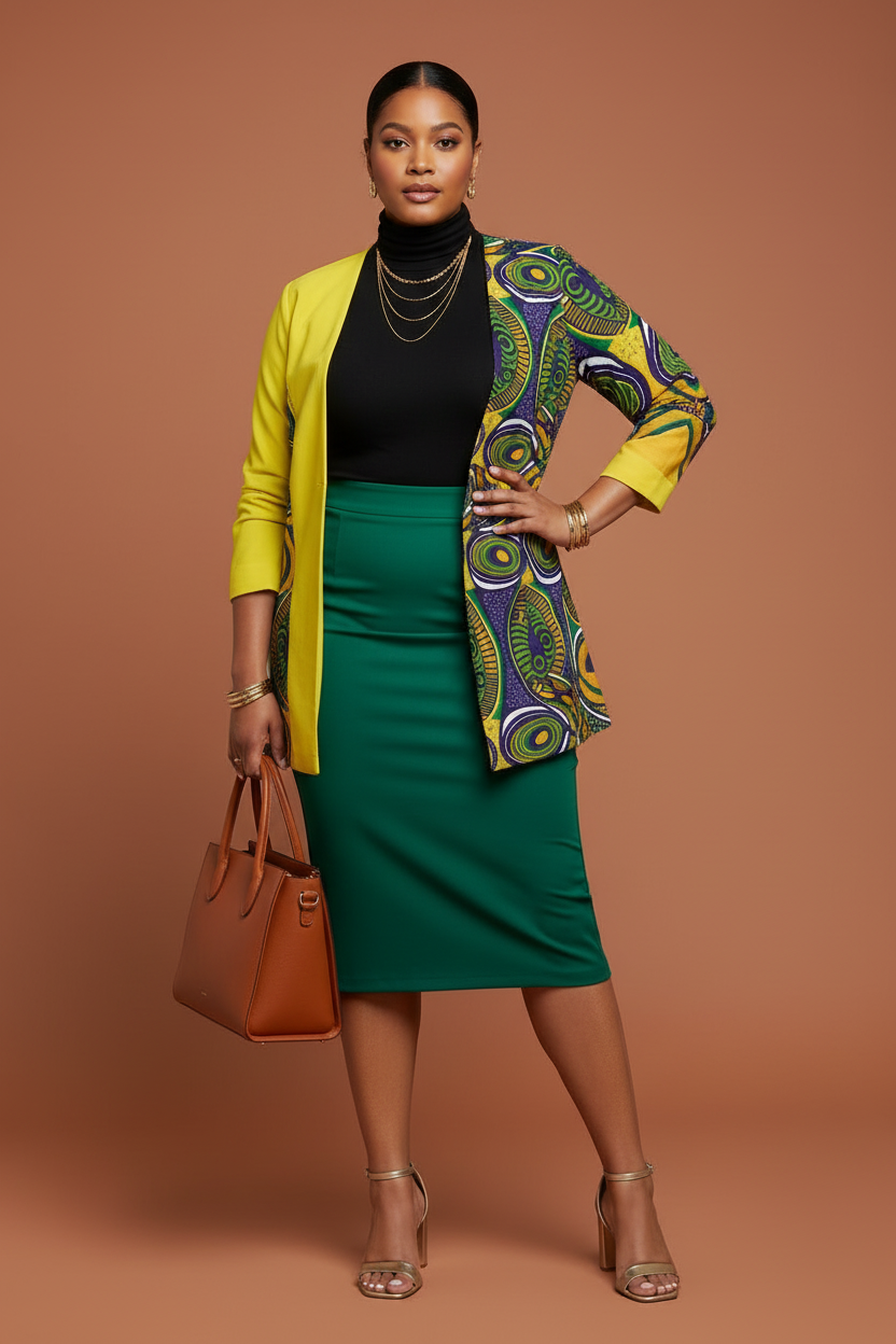 “Ancestral Tapestry” Women's Faux Sweater Cardigan