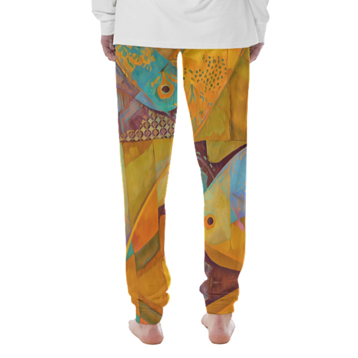 “Aqua Landscape” Women's Pajama Pants|180GSM