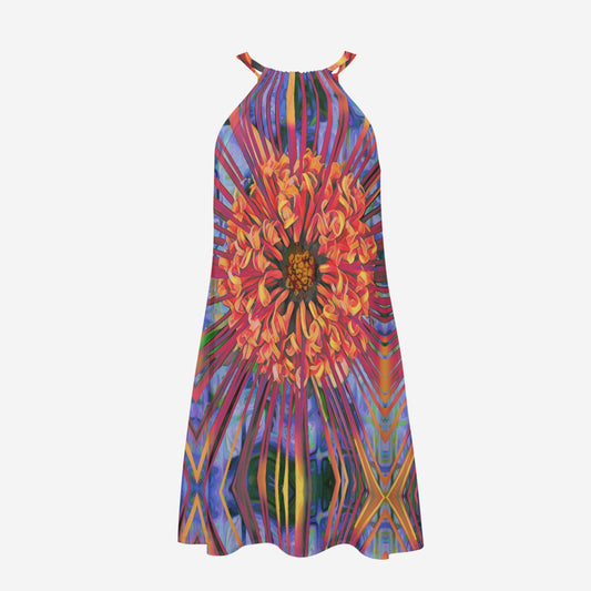 “Protea” Women's Halter Dress | Rayon