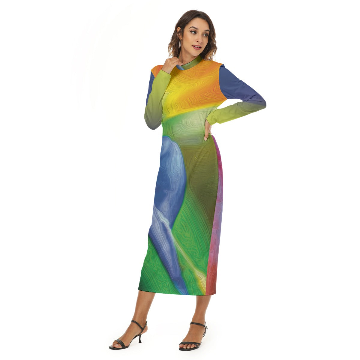 “Bird of Paradise” Women's Sexy Close-Fitting Hip Dress.