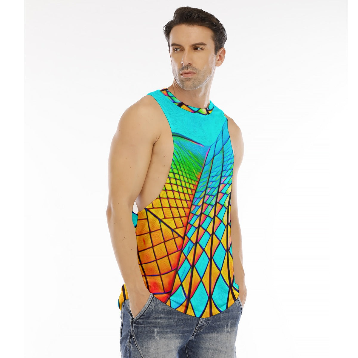 “Opera House 1” Men's O-neck Long Tank Top