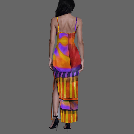 “Carnival” Women's Long Dress with Slit
