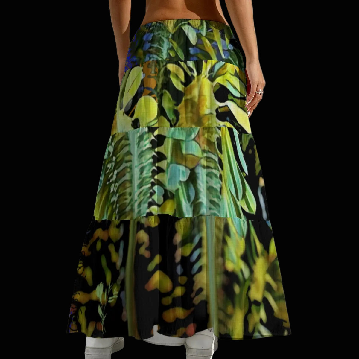 “Spotlight Fern” Women's Pleated Long Skirt