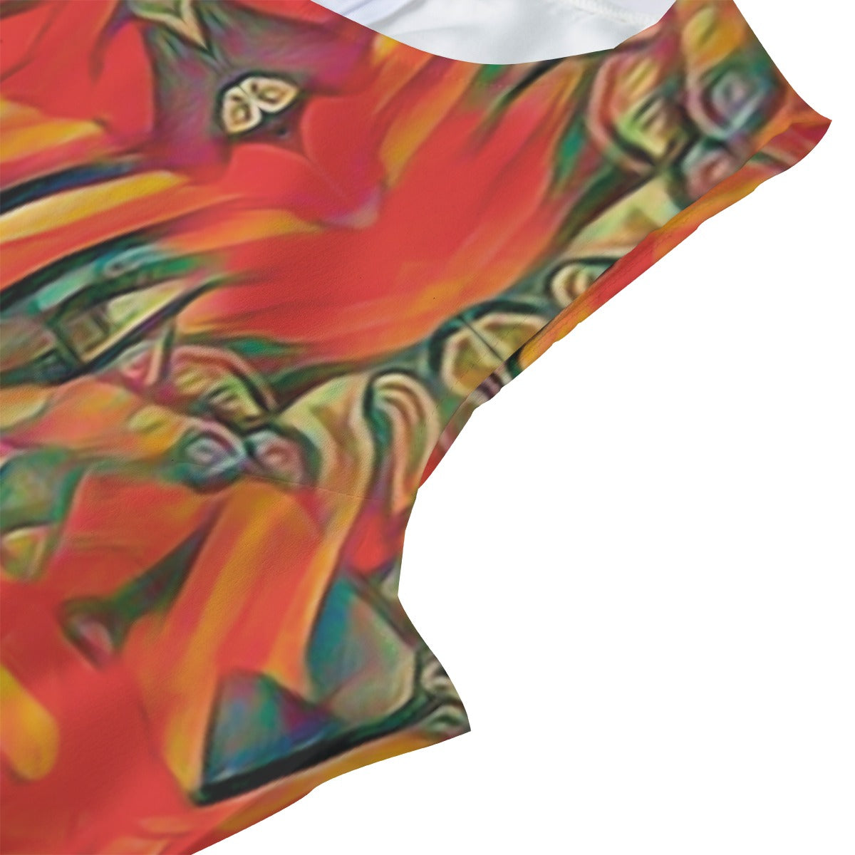 “ Chromatic Fusion Dress ” Beach Perspective Chiffon Sleeveless Dress