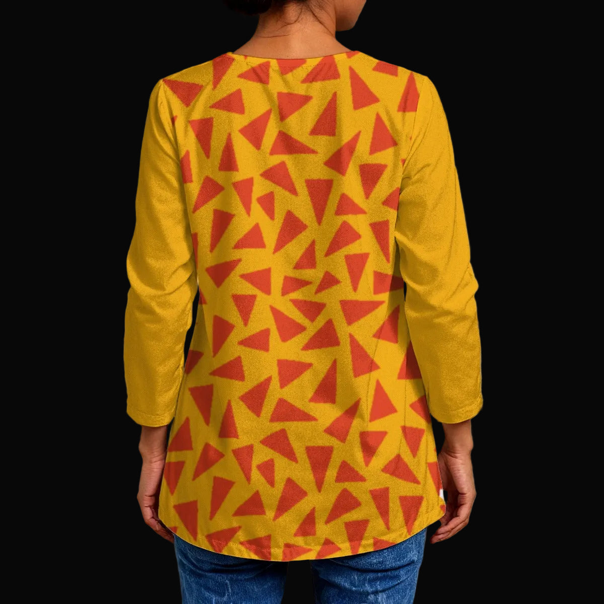 “Tangerine Tease” Women's Faux Sweater Cardigan