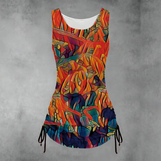 “Chromatic Fusion Dress” Layered Dress sets