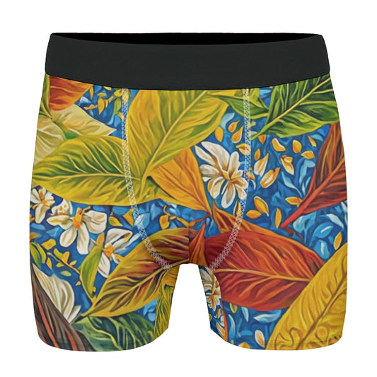“Botanical Rhapsody” Men's Stretch Boxer Briefs