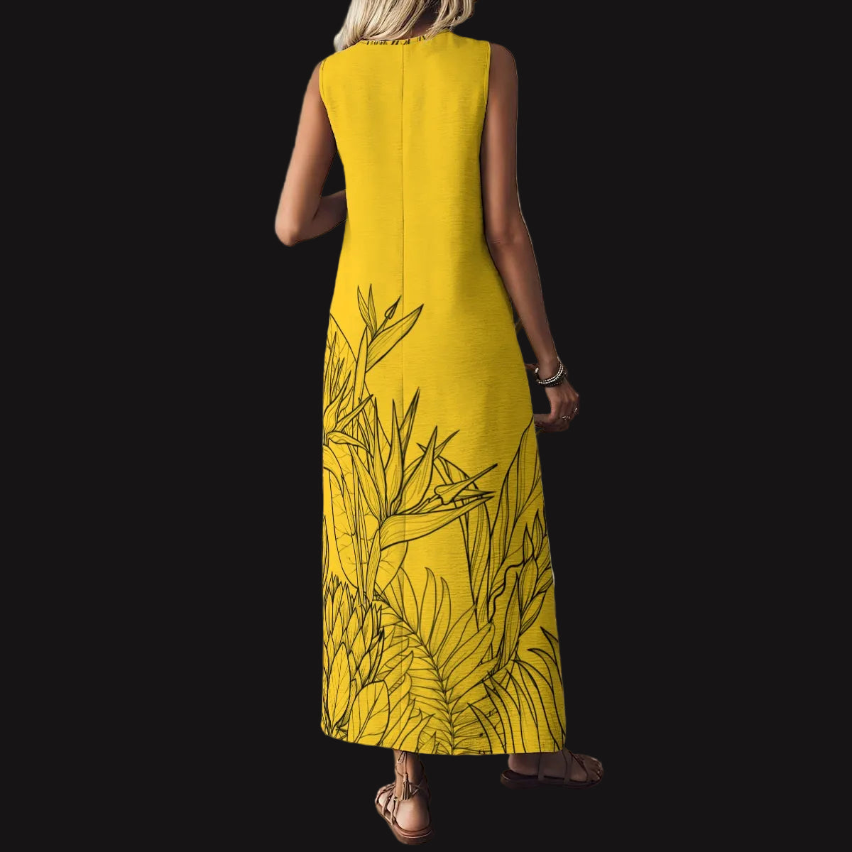 “Oscar” Women's V-Neck Long Dress