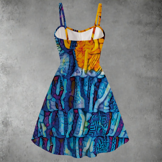 “Oceanic” Women's Spaghetti Strap Dress