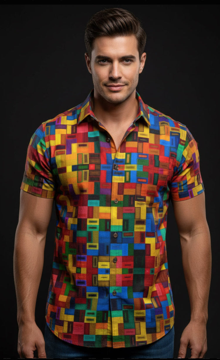 🟪 Men’s: Short Sleeve Button-Down Shirts