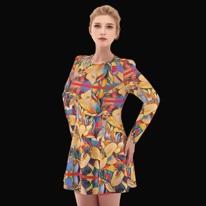 “Fragmented Bloom”  Women's Irish Dress