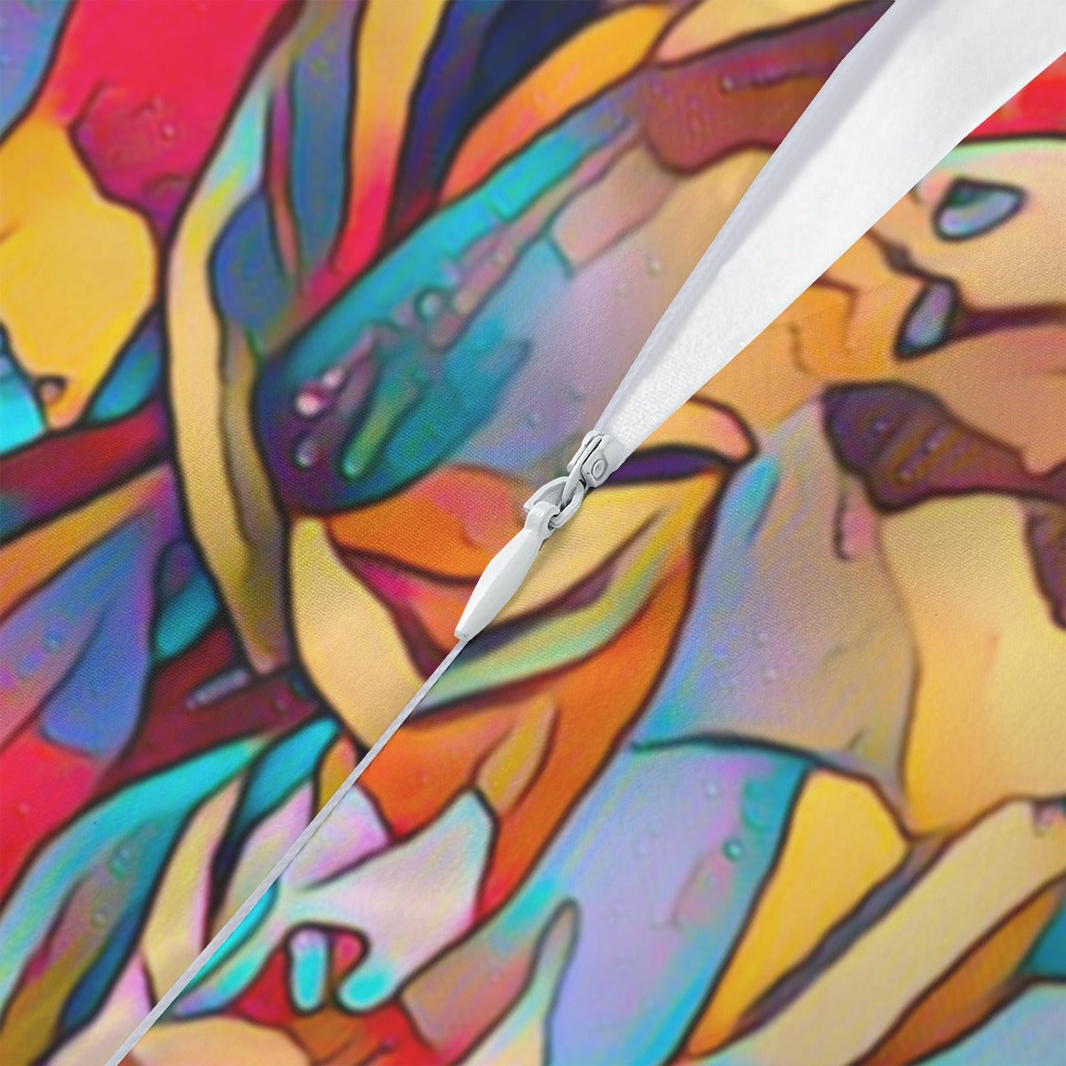 “Fragmented Bloom”  Women's Beach Perspective Chiffon Sleeveless Dress