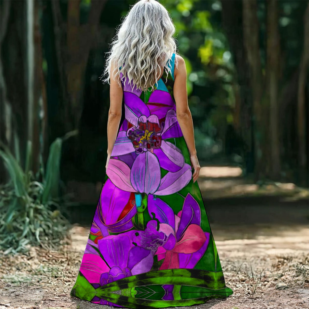 “Fantasia” Women’s Sleeveless Maxi Dress