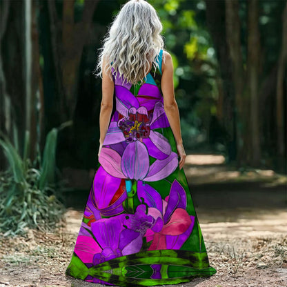 “Fantasia” Women’s Sleeveless Maxi Dress