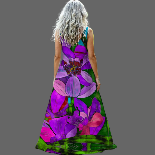 “Fantasia” Women’s Sleeveless Maxi Dress