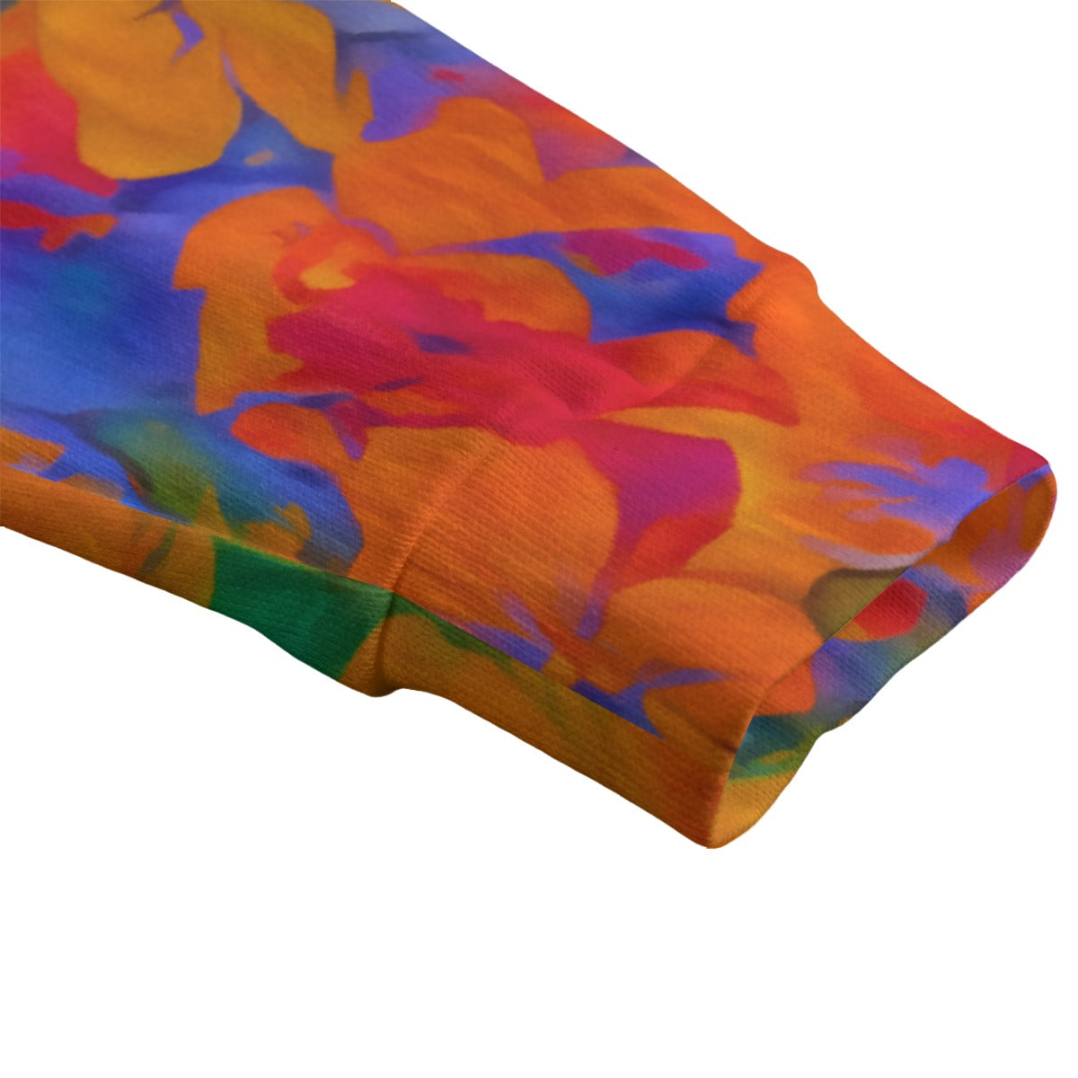 “Colour Garden”  Unisex V-neck Knitted Fleece Cardigan With Button Closure