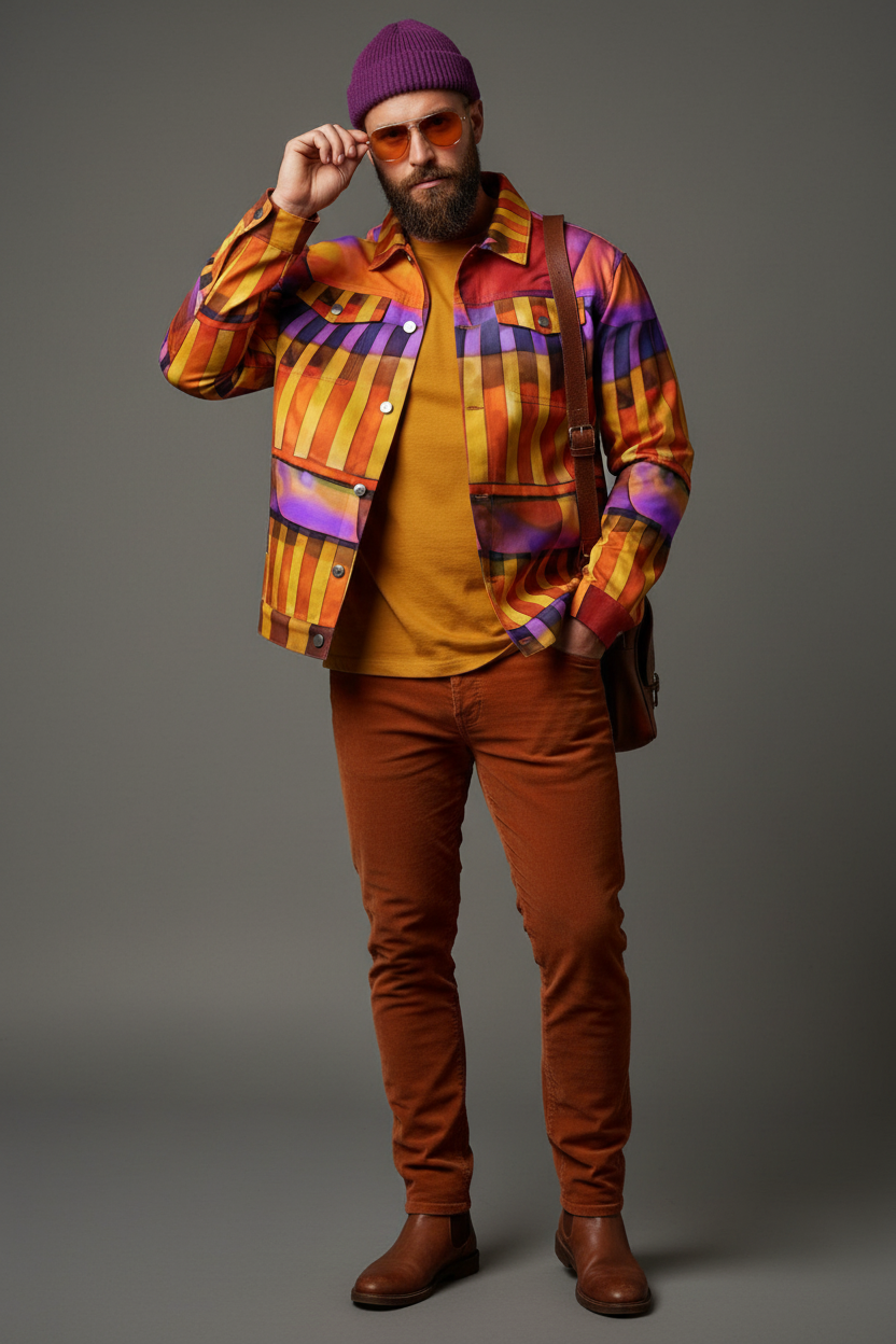 “Carnival” Unisex Collared Jacket