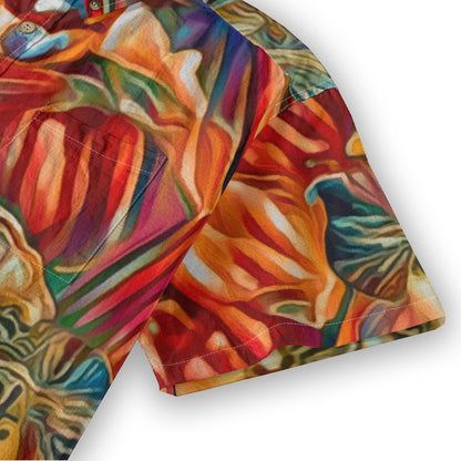 “Orchid Flame” Men's Breathable Cotton Shirt|125GSM
