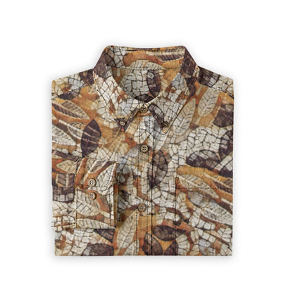 “Echoes of Autumn“ Men's Casual Lapel Long Sleeve Shirt|125GSM Cotton