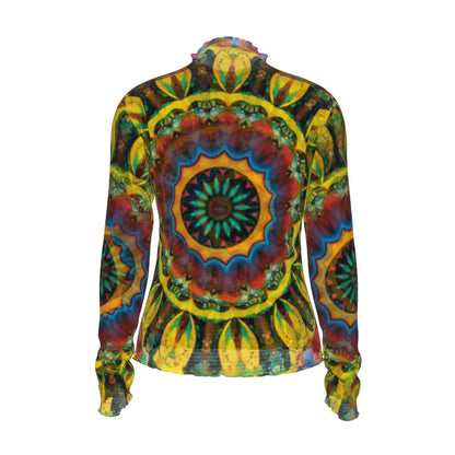 “Primary Mandala” Women's Mesh T-shirt
