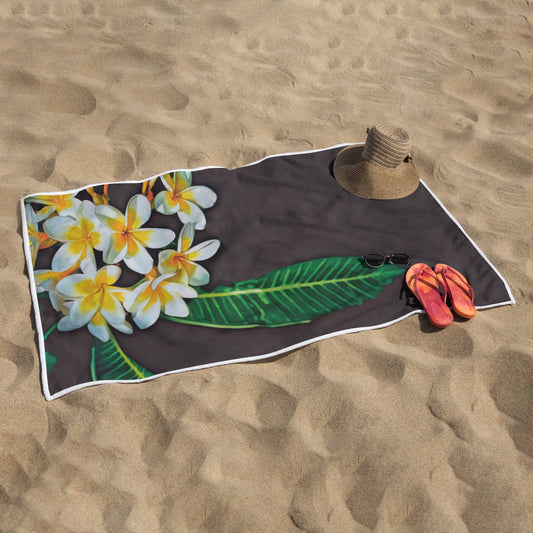 “Frangipani” Rectangular Beach Towel