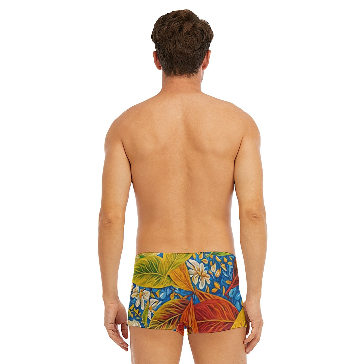 “Botanical Rhapsody” Men's Short Boxer Briefs