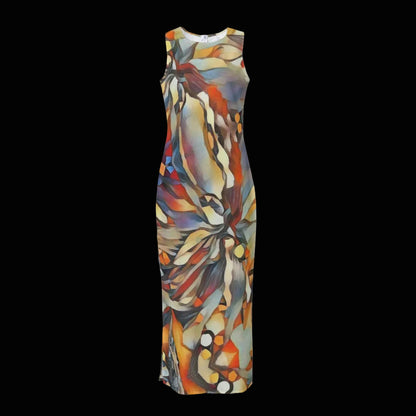 “Outback Hues”  Beach Perspective Chiffon Sleeveless Dress