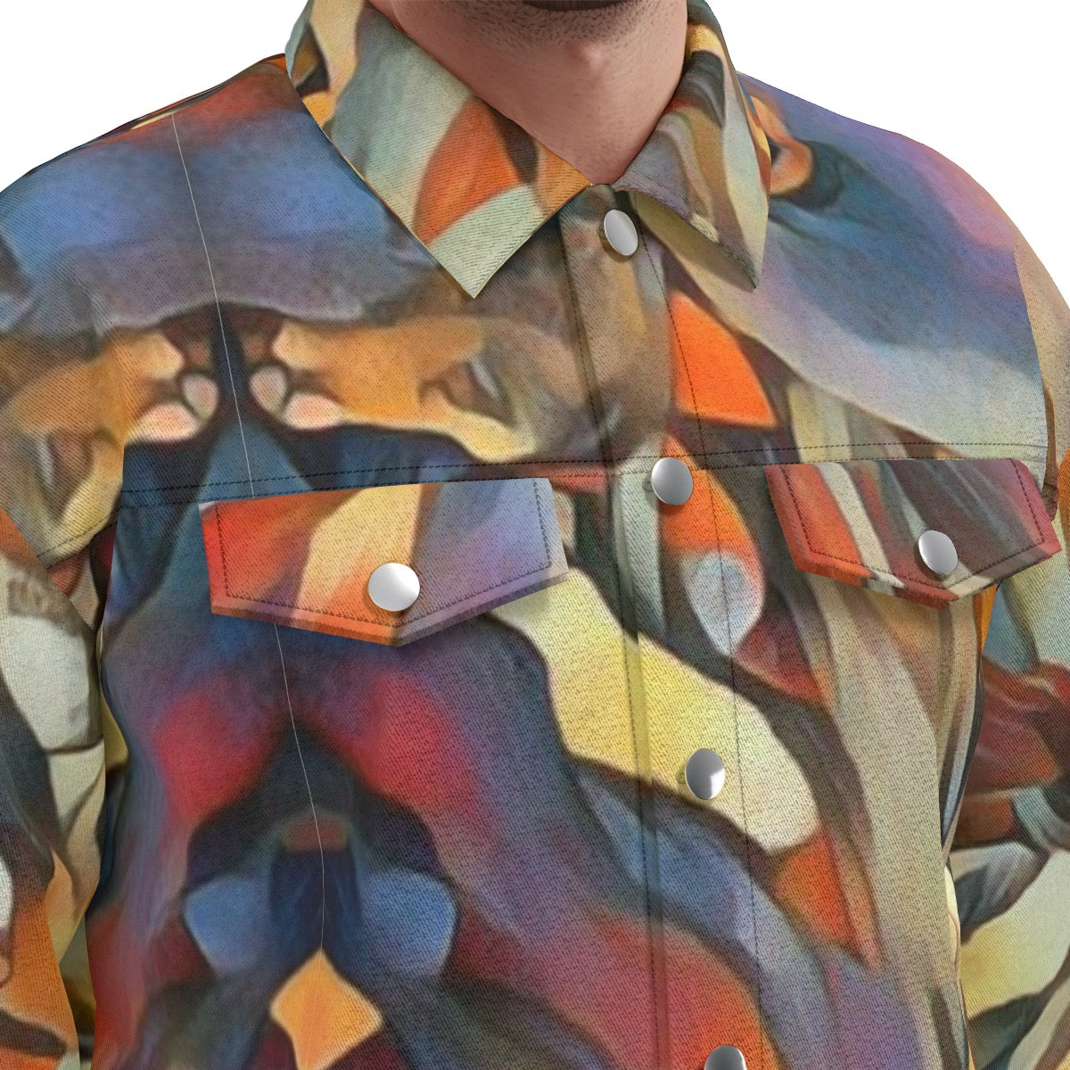 “Outback Hues”  Unisex Lapel Jacket | 245GSM Cotton