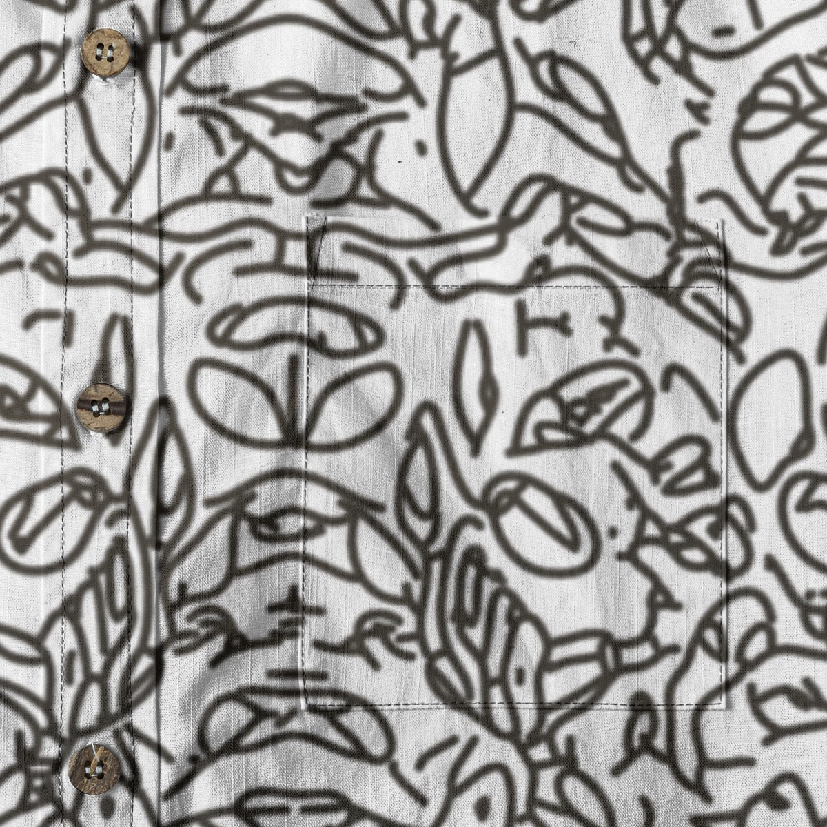 “Doodler” Men's Breathable Cotton Shirt|125GSM