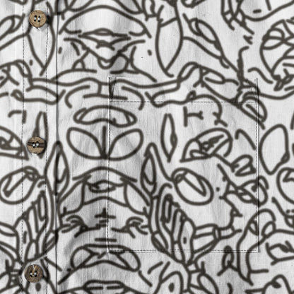 “Doodler” Men's Breathable Cotton Shirt|125GSM