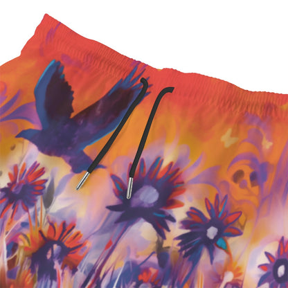 “Sunset Flight” Men‘s Beach Shorts With Lining