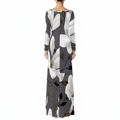 “Magnolia” Women's Velvet Shine Maxi Dress