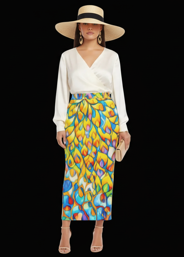 “Prism”  Women's Side Slit Skirt